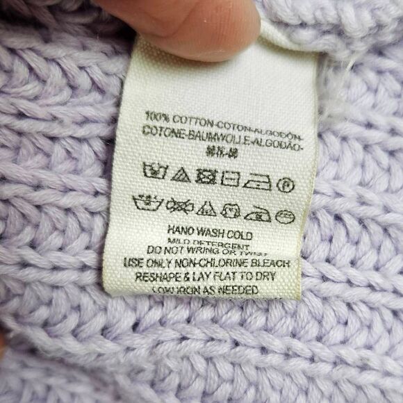 FREE PEOPLE Damsel Purple Lavender Bell Sleeve Cozy Warm Pullover Sweater XSmall - Picture 5 of 6